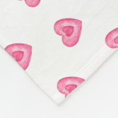 Hand getekend schattig naadloos patroon met hart fleece deken (Hoek)