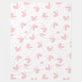 Hand getekend Schattige hart en liefde Fleece Deken (Voorkant)