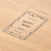 Hand getekend Schattige script grillige bruiloft Acryl Uitnodigingen (Laagn)