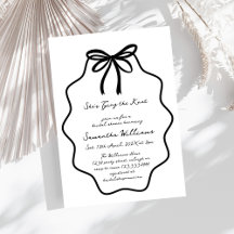 Hand getekend Ze bindt het knoop Vrijgezellenfeest