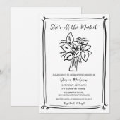 Hand getekend "Ze is van de markt" Vrijgezellenfee Kaart (Voorkant / Achterkant)