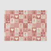 Hand Getekend Zoet Patchwork Patroon - Tissuepapie Tissuepapier (Voorkant)