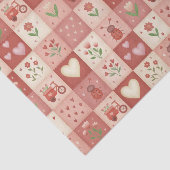 Hand Getekend Zoet Patchwork Patroon - Tissuepapie Tissuepapier (Detail)