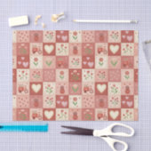 Hand Getekend Zoet Patchwork Patroon - Tissuepapie Tissuepapier (Craft)
