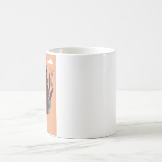 Hand Getekend Zwart Bewustzijnsdag Concept Fun 2/3 Koffiemok (Center)