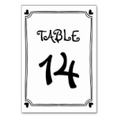 Hand getekend zwart, wit krabbel grillig lijst kaart (Achterkant)