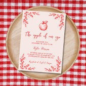 Hand getekende appel van onze Eye Herfst Baby show Kaart