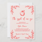 Hand getekende appel van onze Eye Herfst Baby show Kaart (Voorkant)