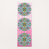 Hand-getekende Art Butterfly Mandala Paars Colorfu Yogamat (Voorkant)