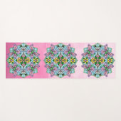 Hand-getekende Art Butterfly Mandala Paars Colorfu Yogamat (Voorkant (horizontaal))