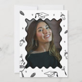 Hand getekende Barbeque Afstuderen Foto Kaart (Achterkant)