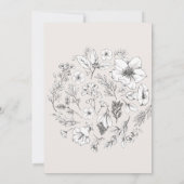 HAND-GETEKENDE BOTANISCHE Stijlvolle Moderne Blush Kaart (Achterkant)