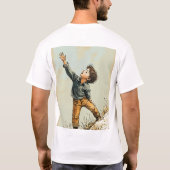 "Hand-getekende Boy Illustration T-Shirt – Unieke  (Achterkant)