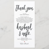 Hand getekende bruiloft Hartelijk dank dat u een i Programmakaart (Voorkant)