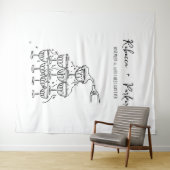 Hand getekende champagne toren Achtergrond Foto bo Wandkleed (In Situ (horizontaal))