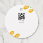 hand getekende citroenbladeren voeg QR bruidsdouch Bedankjes Labels (Achterkant)