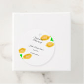 hand getekende citroenbladeren voeg QR bruidsdouch Bedankjes Labels (In situ)