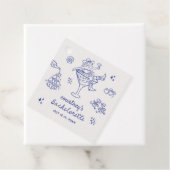 Hand Getekende Cowgirl Bachelorette Weekend Bedankjes Labels (In situ)