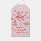 Hand Getekende Cowgirl Bachelorette Weekend Cadeaulabel (Voorkant)