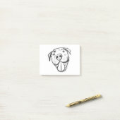 hand getekende digitale lachende pitbull post-it® notes (Op bureau)