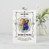 Hand getekende doodle Foto Sla de datum op Kaart (Staand voorkant)