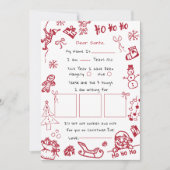 Hand getekende Doodle letter voor Sinterklaas, Sin Kaart (Voorkant)