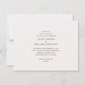 Hand-getekende elegant bruiloft uitnodiging (Achterkant)