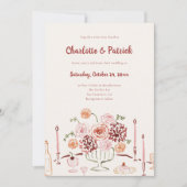 Hand getekende Funky Whimsical Wedding Kaart (Voorkant)