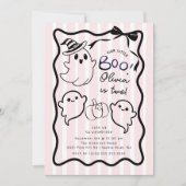 Hand getekende geest verjaardagsfeestje uitnodigin kaart (Voorkant)