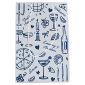 Hand-getekende geïllustreerde bruiloft welkom cade medium cadeauzakje (Voorkant)