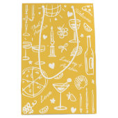 Hand-getekende geïllustreerde bruiloft welkom cade medium cadeauzakje (Voorkant)