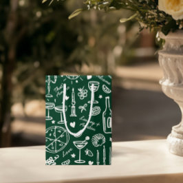 Hand-getekende geïllustreerde bruiloft welkom cade medium cadeauzakje