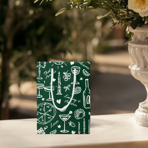 Hand-getekende geïllustreerde bruiloft welkom cade medium cadeauzakje