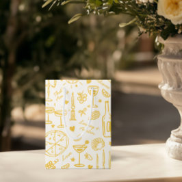 Hand-getekende geïllustreerde bruiloft welkom cade medium cadeauzakje