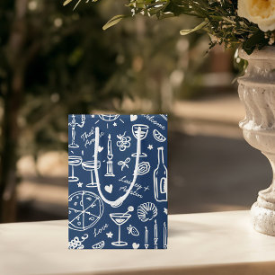 Hand-getekende geïllustreerde bruiloft welkom cade medium cadeauzakje