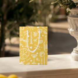 Hand-getekende geïllustreerde bruiloft welkom cade medium cadeauzakje