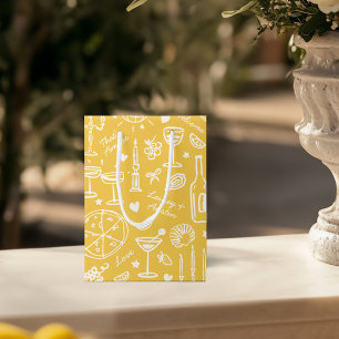 Hand-getekende geïllustreerde bruiloft welkom cade medium cadeauzakje