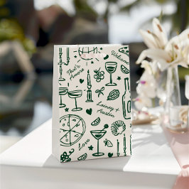 Hand-getekende geïllustreerde bruiloft welkom cade medium cadeauzakje