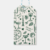 Hand-getekende geïllustreerde bruiloft welkom cadeaulabel (Voorkant)