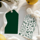 Hand-getekende geïllustreerde bruiloft welkom cadeaulabel