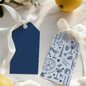 Hand-getekende geïllustreerde bruiloft welkom cadeaulabel