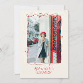 Hand getekende gejuich om dertig 30e foto verjaard kaart (Achterkant)