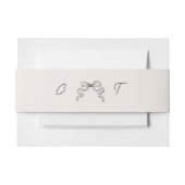 Hand getekende grillige lint uitnodiging buik band uitnodigingen wikkel (Voorkant Voorbeeld)