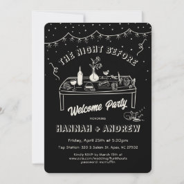 Hand getekende grillige Welkomstnacht voor chihuah Kaart