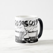 Hand getekende illustratie, koffiedrank magische mok (Voorkant rechts)