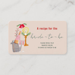 Hand getekende kerst Vrijgezellenfeest Deel een re Informatiekaartje