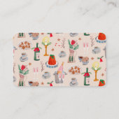 Hand getekende kerst Vrijgezellenfeest Deel een re Informatiekaartje (Achterkant)