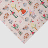 Hand getekende kerst Vrijgezellenfeest Deel een re Tissuepapier (Detail)