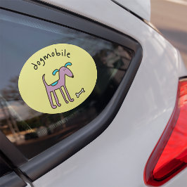 Hand getekende kleur puppy op maat gesneden vinyl  sticker