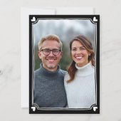 Hand getekende krabbel doodle grillige Frans Save The Date (Achterkant)